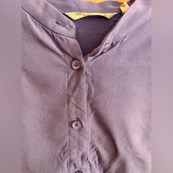 Soft Surroundings Periwinkle Purple Button-Up Blouse Size PM Tunic Flowy Gift - Picture 9 of 14